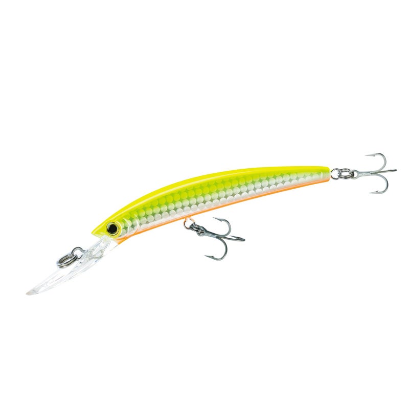 DUEL Yo-Zuri Crystal Minnow Deep Diver Lure, 5-1/4-Inch, Holographic Chartreuse - Image 1